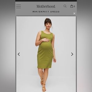 Motherhood Sleeveless Rib Knit Maternity Dress